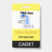 TAG Con 2021 - Quadrant Jaune - Badge Cadet (Arrière)