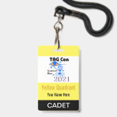 TAG Con 2021 - Quadrant Jaune - Badge Cadet (Arrière avec lanière)