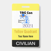 TAG Con 2021 - Quadrant Jaune - Badge Civil (Arrière)