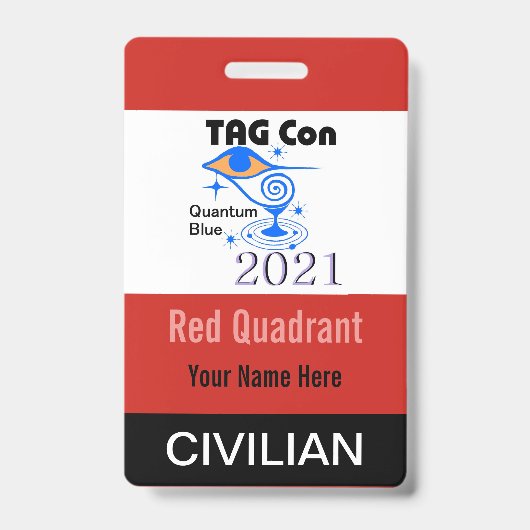 TAG Con 2021 - Quadrant Rouge - Badge Civil (Avant)