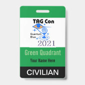 TAG Con 2021 - Quadrant Vert - Badge Civil (Arrière)