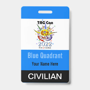 TAG Con 2022 - Quadrant Bleu - Badge Civil