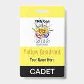 TAG Con 2022 - Quadrant Jaune - Badge Cadet (Dos)