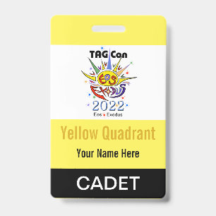 TAG Con 2022 - Quadrant Jaune - Badge Cadet