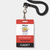 TAG Con 2022 - Quadrant Rouge - Badge Cadet (Arrière avec lanière)