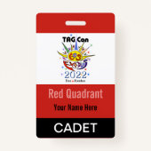 TAG Con 2022 - Quadrant Rouge - Badge Cadet (Devant)