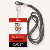 TAG Con 2022 - Quadrant Rouge - Badge Cadet (Derrière avec lanière)
