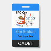 TAG Con 2023 - Quadrant bleu - Badge Cadet (Arrière)
