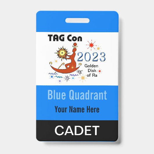 TAG Con 2023 - Quadrant bleu - Badge Cadet (Avant)