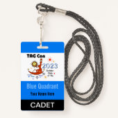 TAG Con 2023 - Quadrant bleu - Badge Cadet (Derrière avec lanière)