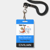 TAG Con 2023 - Quadrant Bleu - Badge Civil (Arrière avec lanière)