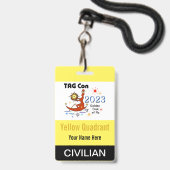 TAG Con 2023 - Quadrant Jaune - Badge Civil (Avant avec lanière)