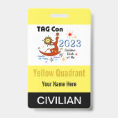 TAG Con 2023 - Quadrant Jaune - Badge Civil (Arrière)