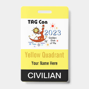 TAG Con 2023 - Quadrant Jaune - Badge Civil