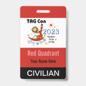 TAG Con 2023 - Quadrant Rouge - Badge Civil (Arrière)