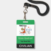TAG Con 2023 - Quadrant Vert - Badge Civil (Arrière avec lanière)