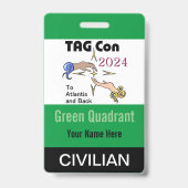 TAG Con 2024 - Groene Kwadrant - Burgerbadge Badge (Achterkant)