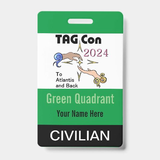 TAG Con 2024 - Groene Kwadrant - Burgerbadge Badge (Voorzijde)