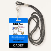 TAG Con 2024 - Quadrant bleu - Badge Cadet (Derrière avec lanière)