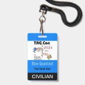 TAG Con 2024 - Quadrant Bleu - Badge Civil (Avant avec lanière)