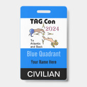 TAG Con 2024 - Quadrant Bleu - Badge Civil (Arrière)