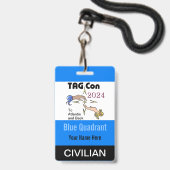 TAG Con 2024 - Quadrant Bleu - Badge Civil (Arrière avec lanière)