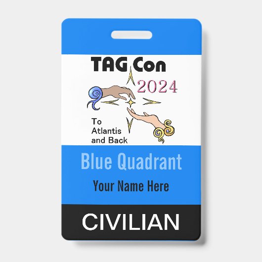TAG Con 2024 - Quadrant Bleu - Badge Civil (Avant)
