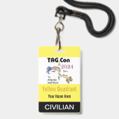 TAG Con 2024 - Quadrant Jaune - Badge Civil (Avant avec lanière)
