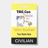 TAG Con 2024 - Quadrant Jaune - Badge Civil (Arrière)