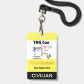 TAG Con 2024 - Quadrant Jaune - Badge Civil (Arrière avec lanière)