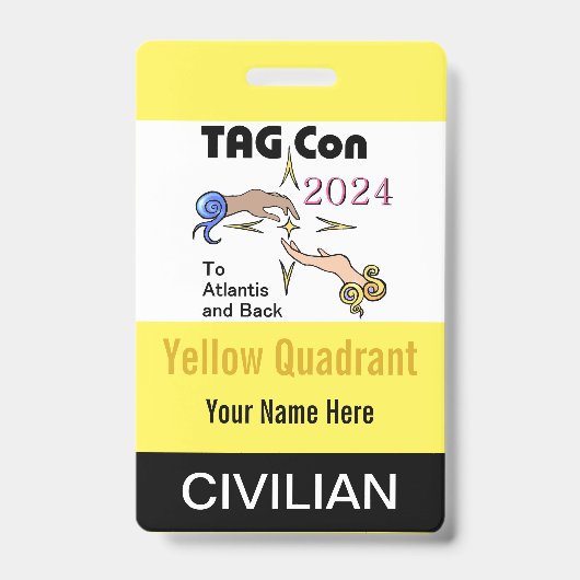 TAG Con 2024 - Quadrant Jaune - Badge Civil (Avant)
