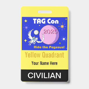 TAG Con 2025 - Gele Kwadrant - Burger Badge