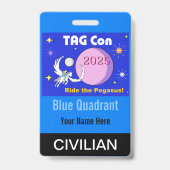TAG Con 2025 - Quadrant Bleu - Badge Civil (Arrière)