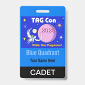 TAG Con 2025 - Quadrant Bleu - Badge de Cadet (Arrière)