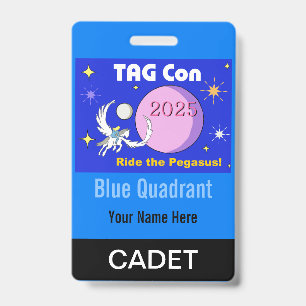 TAG Con 2025 - Quadrant Bleu - Badge de Cadet