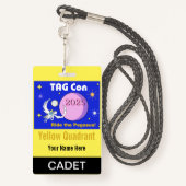 TAG Con 2025 - Quadrant Jaune - Badge Cadet (Derrière avec lanière)