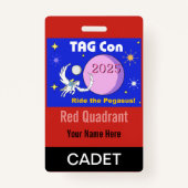 TAG Con 2025 - Quadrant Rouge - Badge Cadet (Dos)