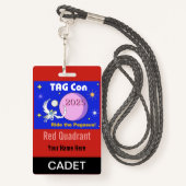 TAG Con 2025 - Quadrant Rouge - Badge Cadet (Derrière avec lanière)