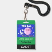 TAG Con 2025 - Quadrant Vert - Badge Cadet (Avant avec lanière)