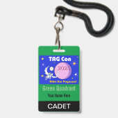 TAG Con 2025 - Quadrant Vert - Badge Cadet (Arrière avec lanière)