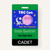 TAG Con 2025 - Quadrant Vert - Badge Cadet (Devant)