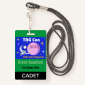 TAG Con 2025 - Quadrant Vert - Badge Cadet (Derrière avec lanière)