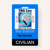 TAG Con 2026 - Blue Quadrant - Civilian Badge (Dos)