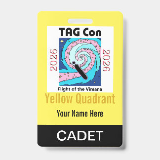 TAG Con 2026 - Gele Kwadrant - Cadet Badge