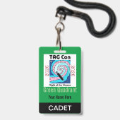 TAG Con 2026 - Green Quadrant - Cadet Badge (Face avec cordon)