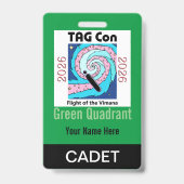 TAG Con 2026 - Green Quadrant - Cadet Badge (Dos)