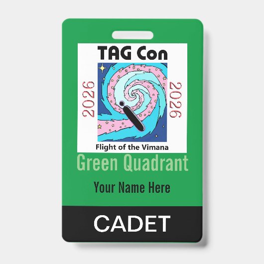 TAG Con 2026 - Green Quadrant - Cadet Badge (Face)