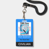 TAG Con 2026 - Quadrant Bleu - Badge Civil (Avant avec lanière)