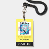TAG Con 2026 - Quadrant Jaune - Badge Civil (Avant avec lanière)