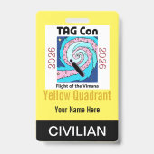 TAG Con 2026 - Quadrant Jaune - Badge Civil (Arrière)